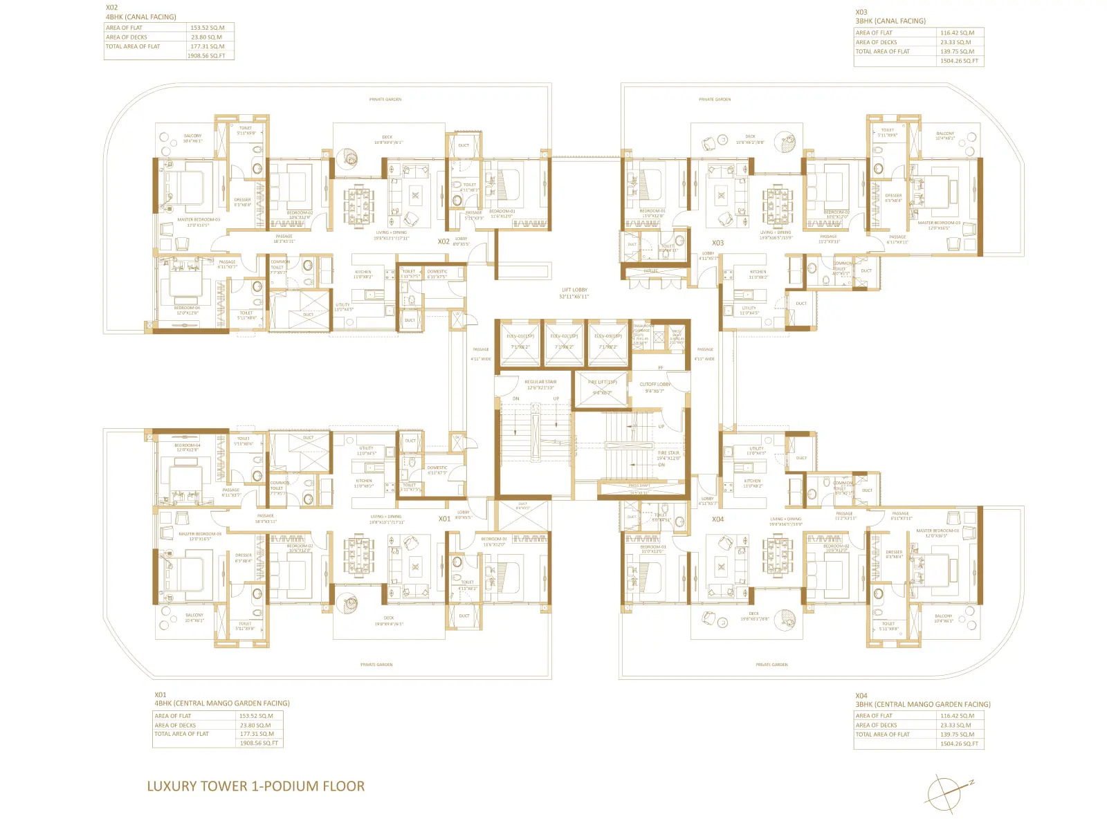 4 BHK Floor Plan